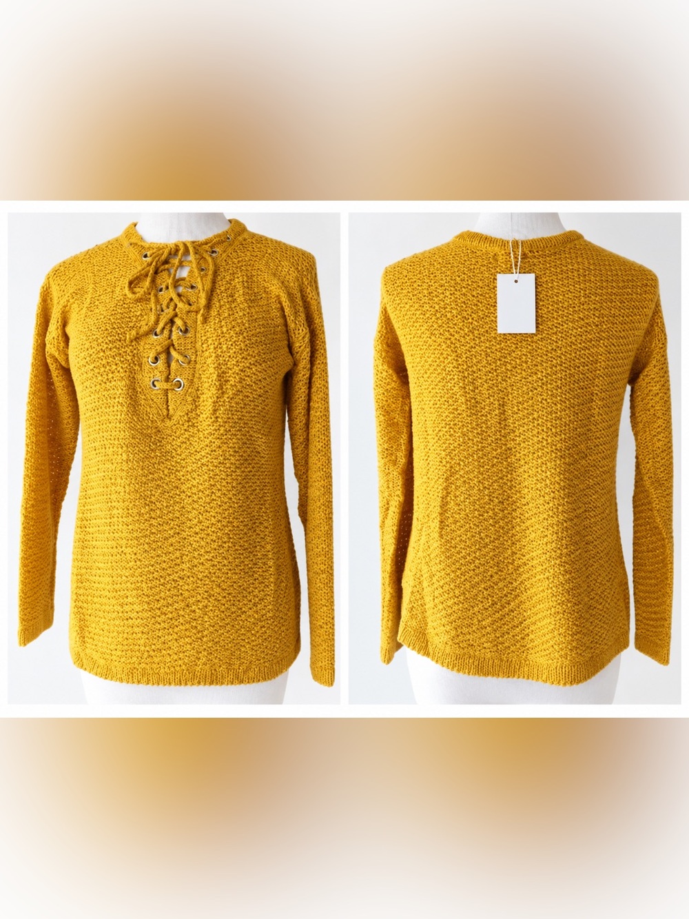 Mustard Yellow Long Sleeve Top - NWT - Picture 14 of 16